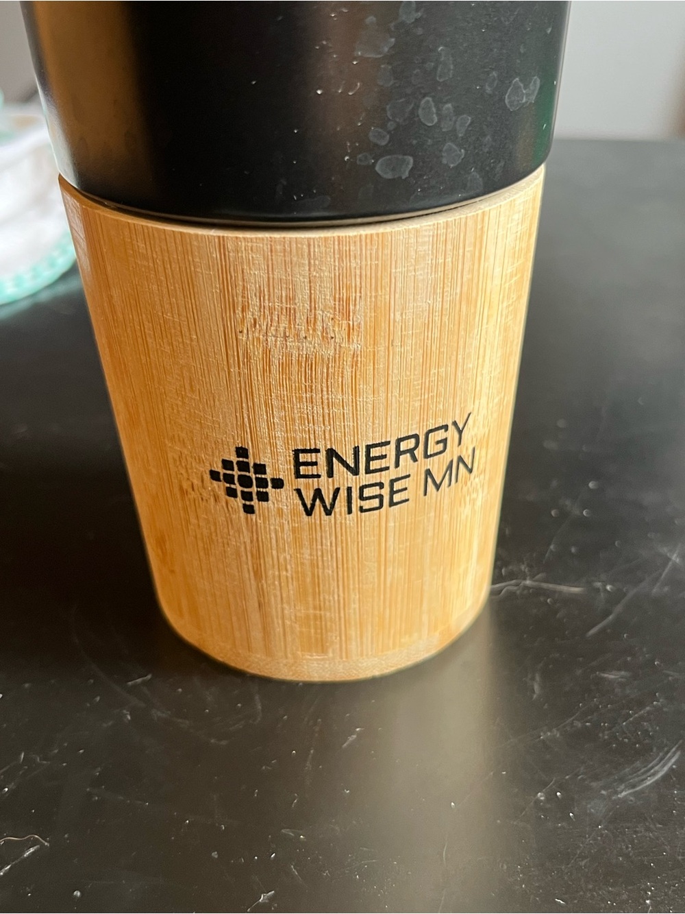 Bamboo Travel Tumbler with Black Lid